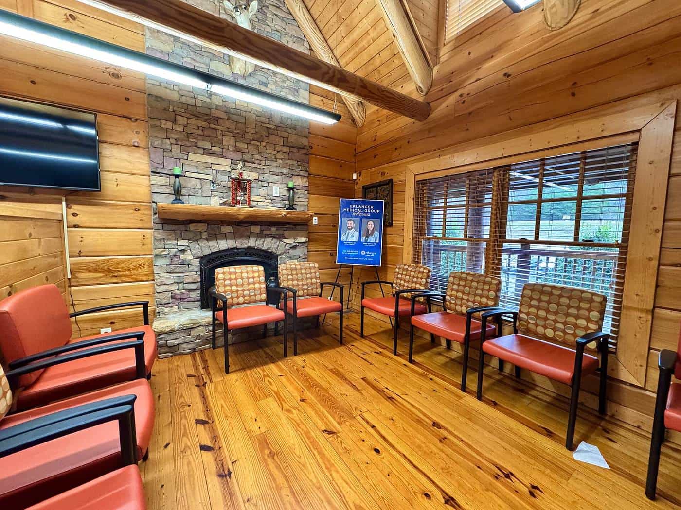 An urgent care waiting room